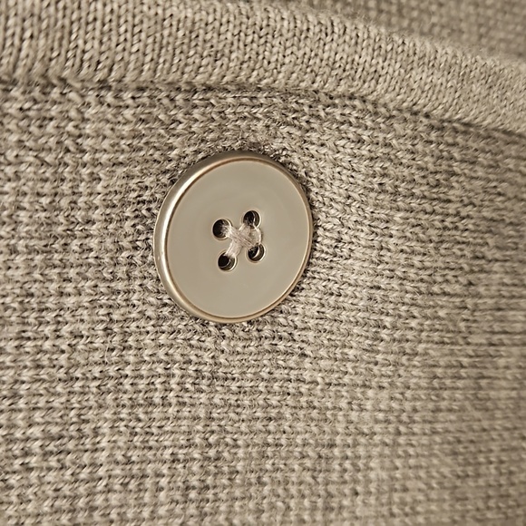 💕TALBOTS PETITE💕 100% Pure Merino Wool Sweater Blazer Gray Medium Petite NWOT - Picture 7 of 11